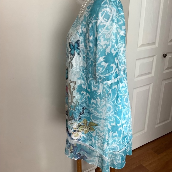 Cativa butterfly tee top L/XL 41-42 bust approx - Picture 6 of 9